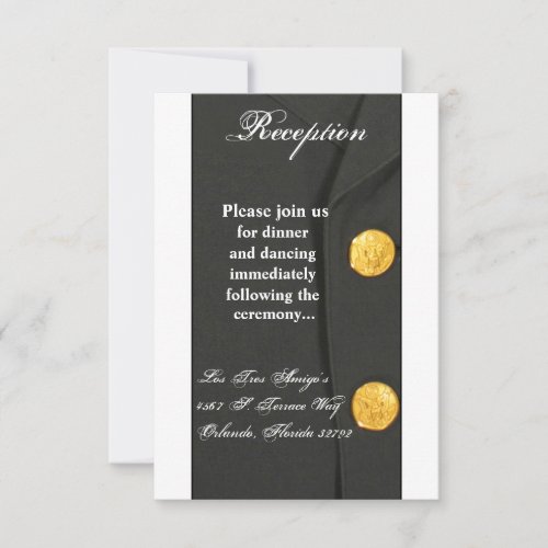 35x7 Reception Card ARMY DRESS GREENS UNIFORM