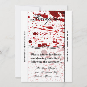 3.5x7 Reception Card Blood Splatter Vampire Gothic