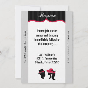 3.5x7 Reception Card Formal Hats Elegan