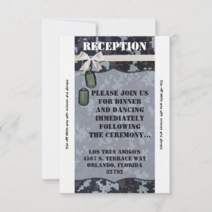 3.5x7 Reception Card Navy DIGITAL PRINT Uniform