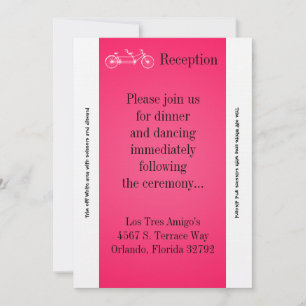 3.5x7 Reception Card Pink Double Bike