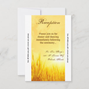 3.5x7 Reception Card Sunrise Wheat Country Rustic