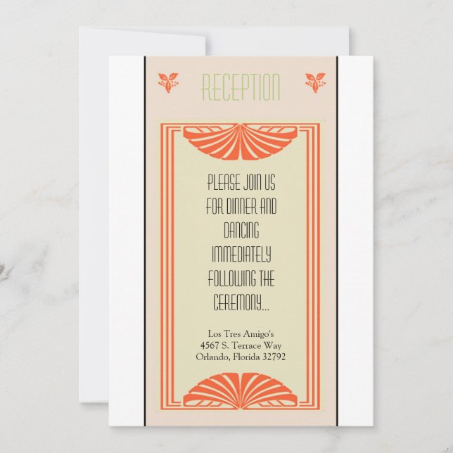 3.5x7 Reception Card Vintage Border (Front)