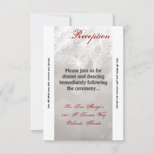 3.5x7 Reception Card Winter White Pine Tree Needle