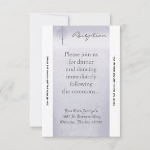 3.5x7 Reception Card Winter Wonderland Trees Snow