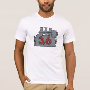 3,6 engine T-shirt, single front image T-Shirt