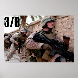 3/8 Marines in Iraq Poster