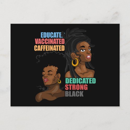 3 African American Woman Equality Black Strong Pro Announcement Postcard