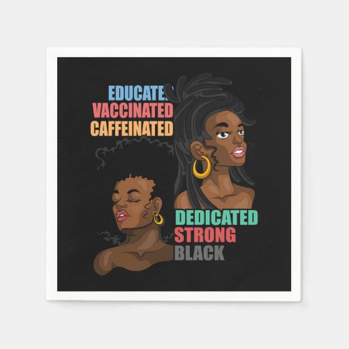 3 African American Woman Equality Black Strong Pro Napkins