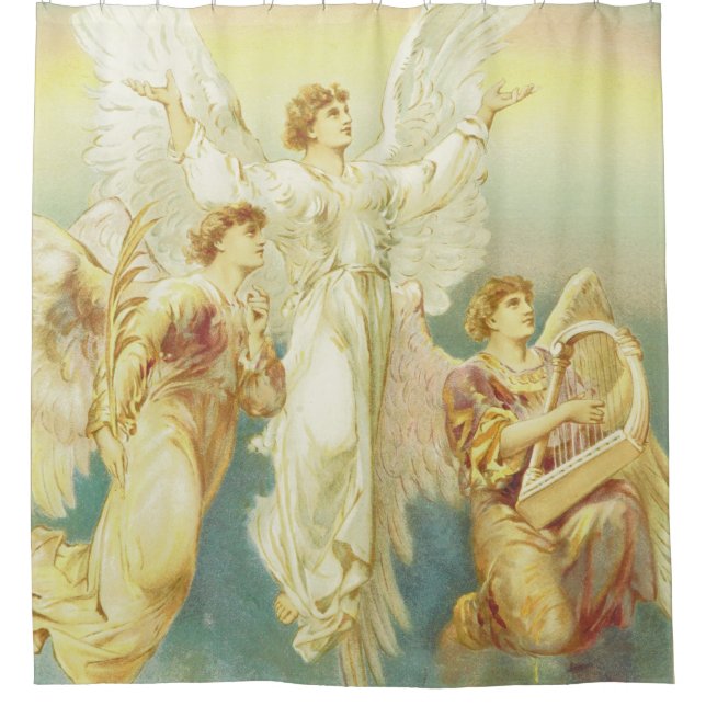 3 angels v2 shower curtain (Front)