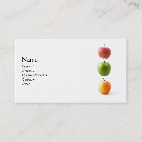 3 Apples Business Card Templates