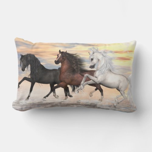 3 Arabians 2_sided Lumbar Pillow 13 x 21