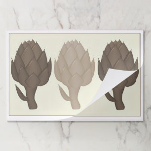 3 Artichokes Large Tearaway Paper Placemat