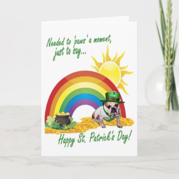 3. Awesome Bulldog St. Patrick's Day Card by 4westies at Zazzle