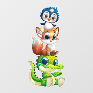 3 Baby Animals Wall Decal