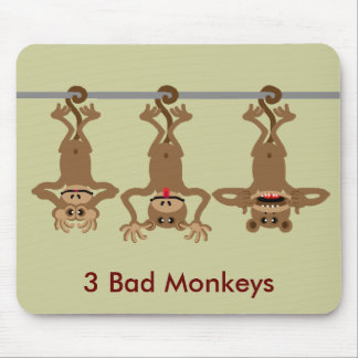 3 bad monkeys mouse pad