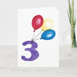 3 Balloons Card