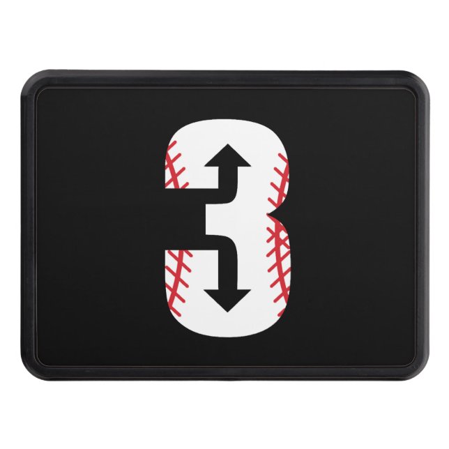 3 Baseball Hitch Cover (Front)
