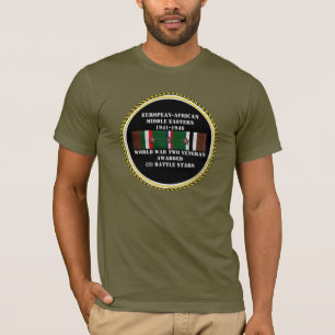 3 BATTLE STARS WWII Veteran T-Shirt