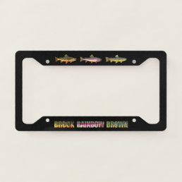 3 Beautiful Trout Skins License Plate Frame