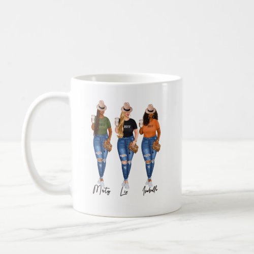 3 Best Friends For Ever Coffee Mug