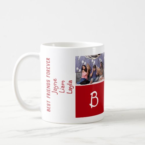 3 Best Friends Forever BFF 3 Photos Left_Handed Coffee Mug