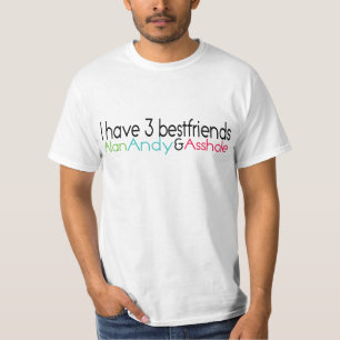 3 best friends funny t-shirt