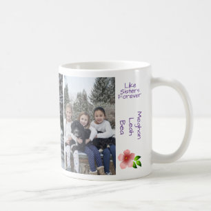 3 Best Friends Like Sisters Personalize Names Coffee Mug