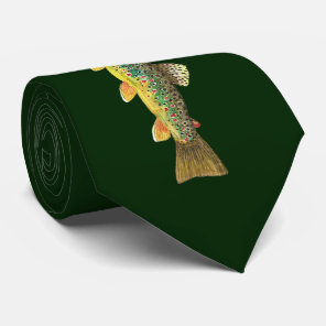 3 Big Beautiful Trout Fly Fishing Fishermen Tie