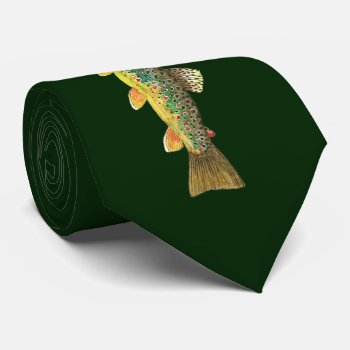 3 Big Beautiful Trout Fly Fishing Fishermen Tie by TroutWhiskers at Zazzle