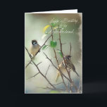 3 Birds Birthday Card for Girlfriend<br><div class="desc">A beautiful birthday card to send to send to your girlfriend to brighten her special day. Features a lovely baiting of three birds resting on a branch and birthday wishes for her. Blank inside for you to write a special birthday note.</div>