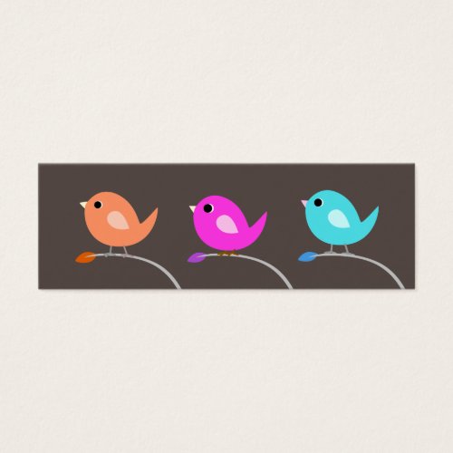 3 Birds Bookmark Business Card Template