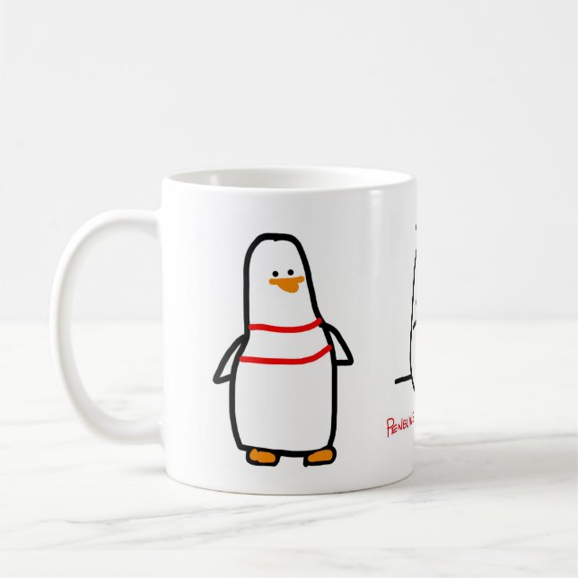3 Birds Mug - Penguins with People Problems (Left)