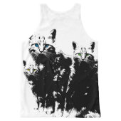3 Black Cats All-Over-Print Tank Top (Back)