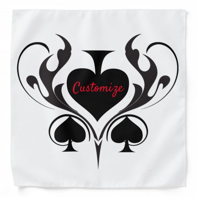 3 Black Spades Tribal Thunder_Cove  Bandana (Front)