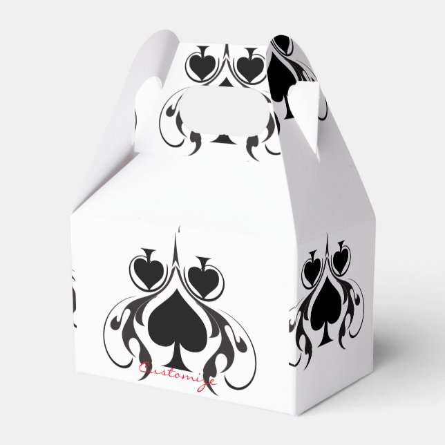3 Black Spades Tribal Thunder_Cove  Favor Boxes (Front Side)