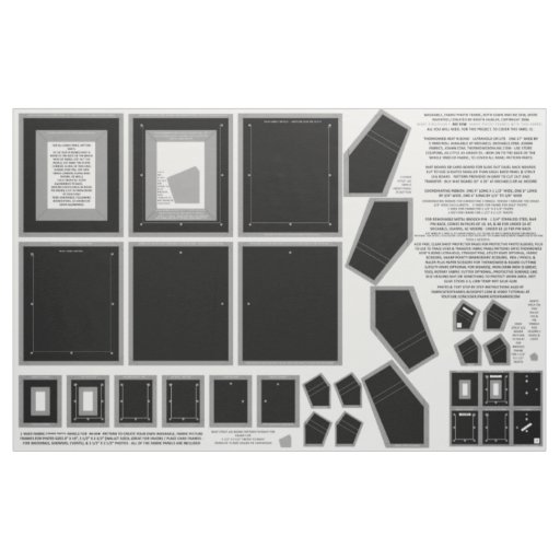 3 Black Zazzle Fabric photo frame crafts