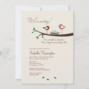 3 Blue Eggs Triplets Boys Baby Shower Invitation