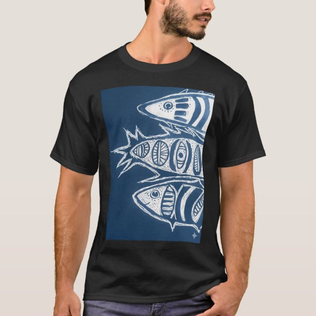 3 Blue Fish T-Shirt (Front)