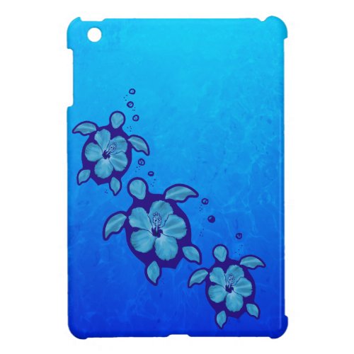 3 Blue Honu Turtles iPad Mini Cover