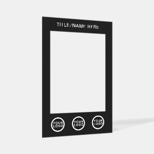 3 Business Logo Modern Black Selfie Frame