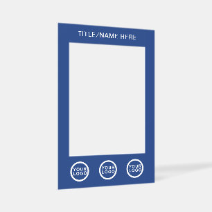 3 Business Logo Modern Blue Selfie Frame