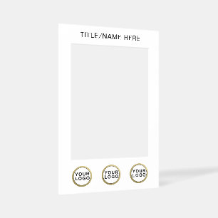 3 Business Logo Modern White Selfie Frame