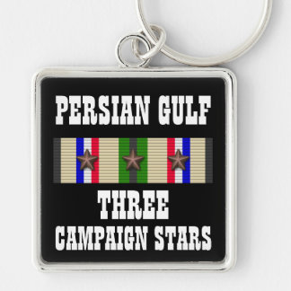 3 CAMPAIGN STARS / PERSIAN GULF WAR VETERAN KEYCHAIN