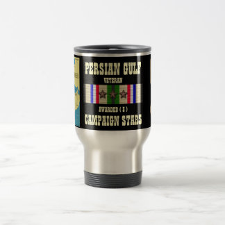 3 CAMPAIGN STARS PERSIAN GULF WAR VETERAN TRAVEL MUG