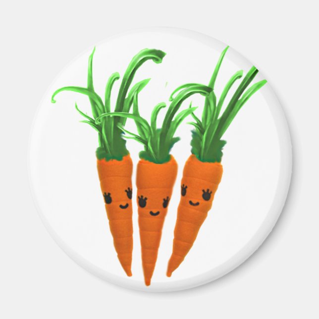 3 Carrots Magnet (Front)