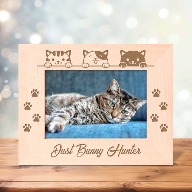 3 Cartoon Cats Paw Prints 7x5 Engraved Frames (Creator Uploaded)