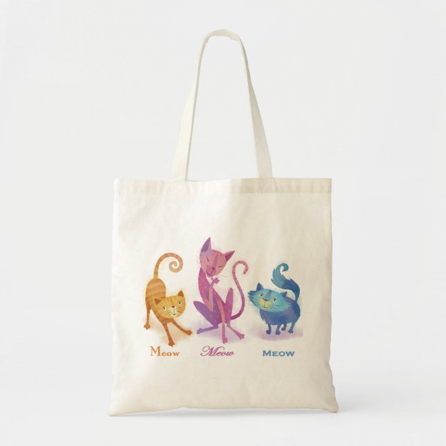 3 Cats Tote Bag (Front)