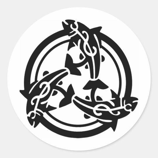 3 celtic tribal fish tattoo classic round sticker zazzle com 3 celtic tribal fish tattoo classic round sticker zazzle com