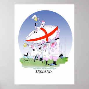3 cheers england rugby, tony fernandes poster